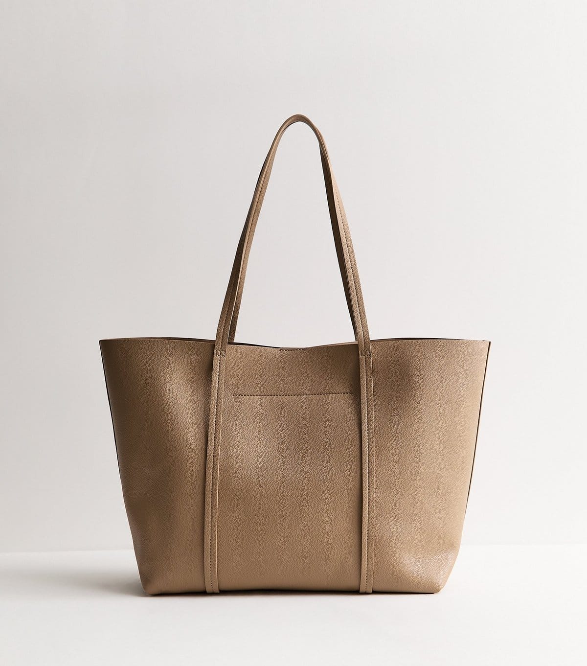 New Look Mink Grained Faux Leather Tote Bag Vegan New Look - 4