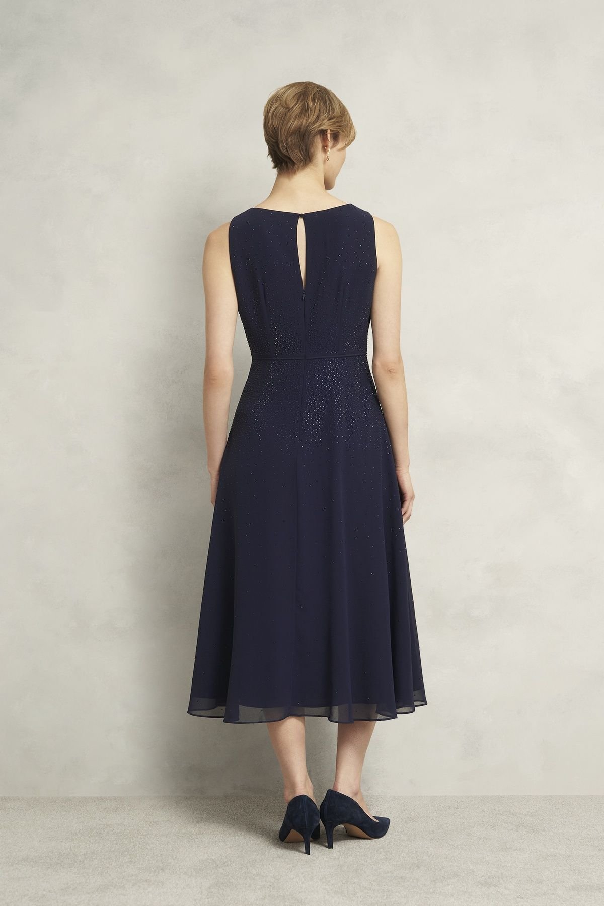 Hobbs London Hobbs London Women's Kiki Midi Dress in Dark Navy - 4