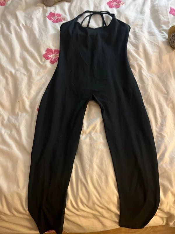 ASOS ASOS 4505 black jumpsuit all in one strappy new 12