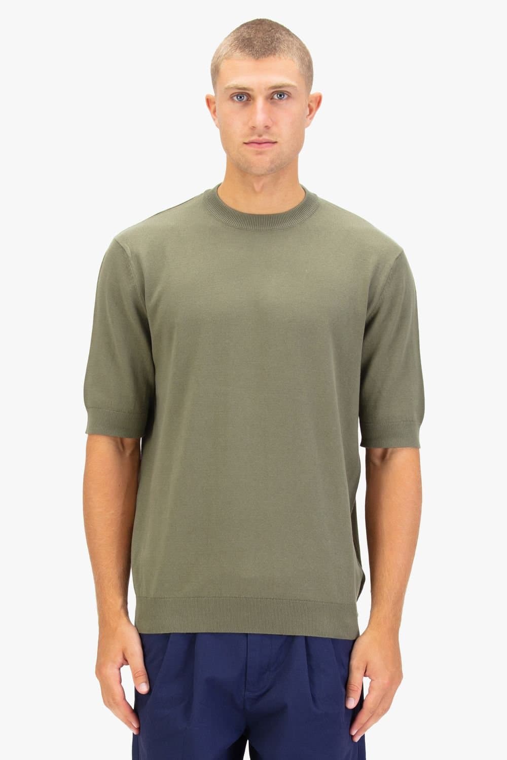 Luke 1977 Luke 1977 Men's Farrington Knitted T-shirt in Green