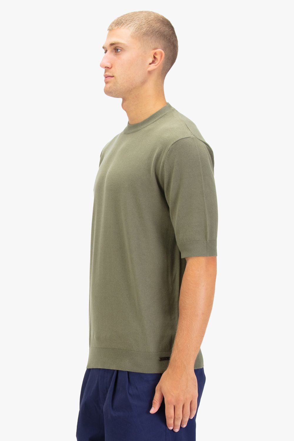 Luke 1977 Luke 1977 Men's Farrington Knitted T-shirt in Green - 3