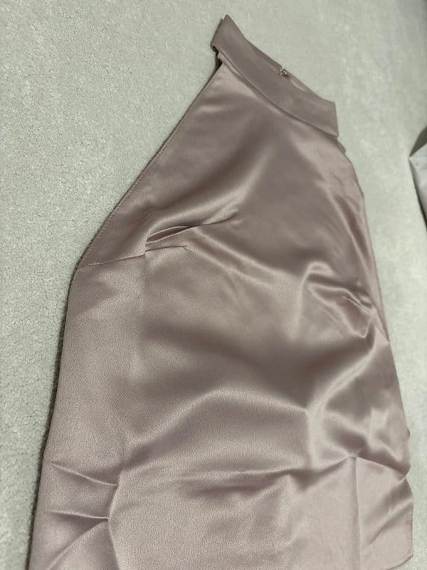 ASOS Pink Nude Satin Halter Neck Top