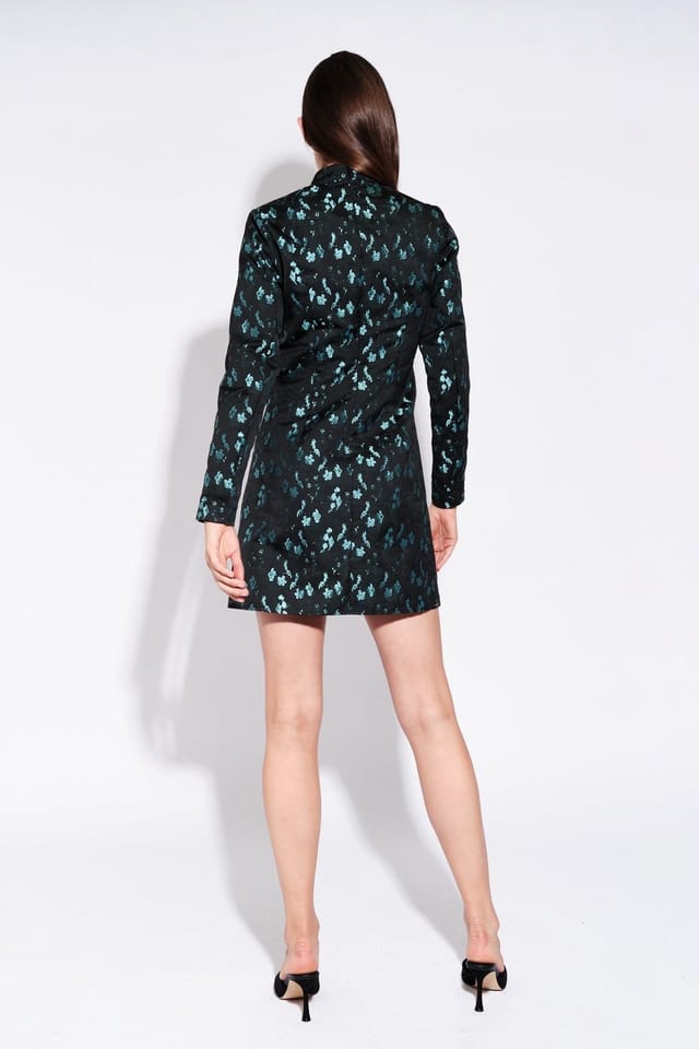 Louche Louche Women's Jun Shanghai Brocade Mini Dress in Black - 2