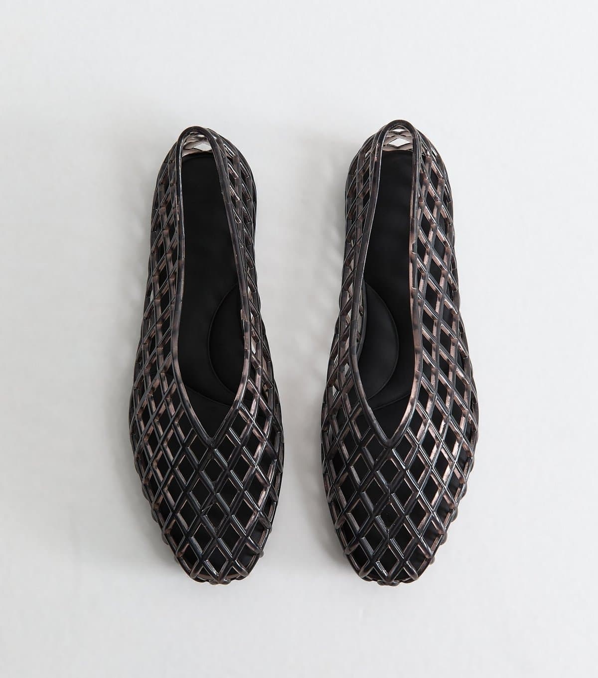 New Look New Look Truffle Black Jelly Ballet Pumps