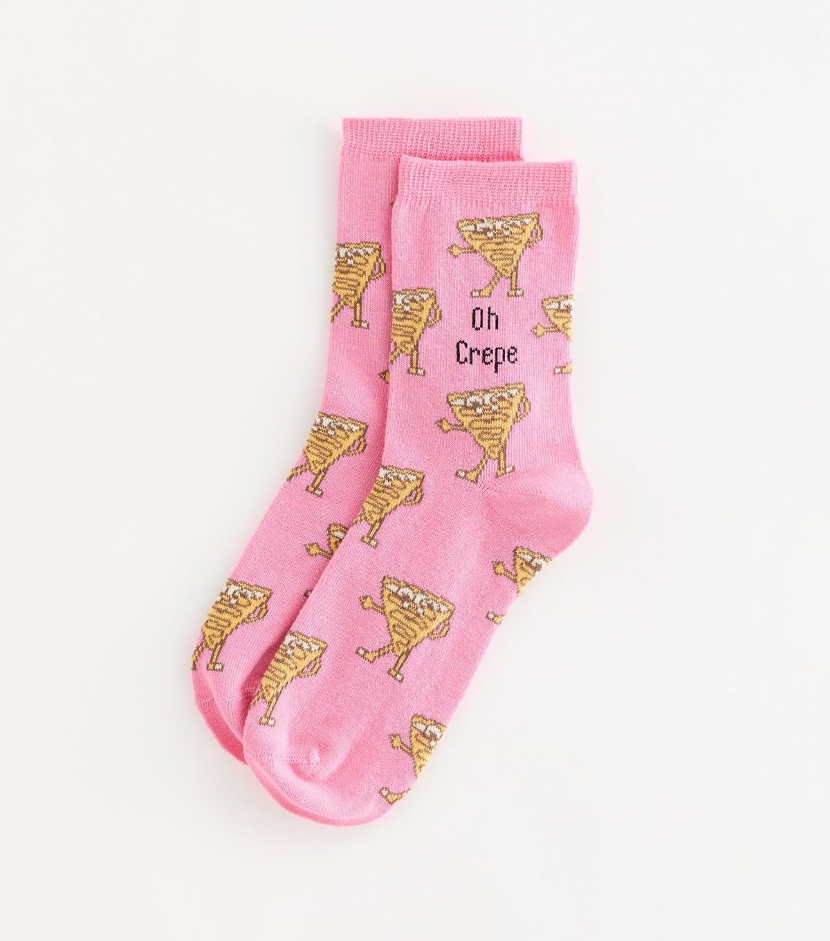 New Look Pink Cotton Rich Oh Crepe Ankle Socks New Look