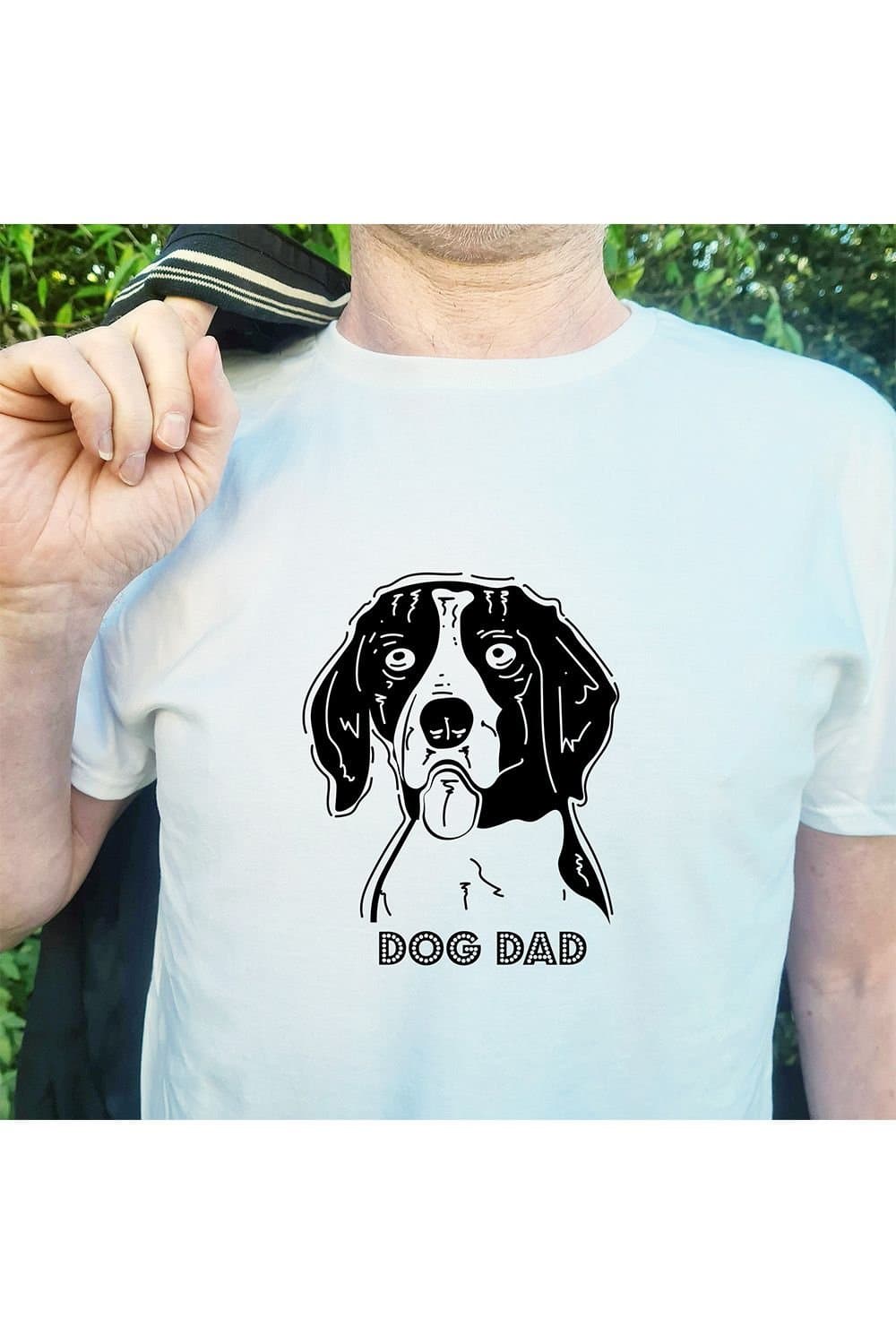 Afewhometruths Afewhometruths Men's Beagle Dog Dad T-Shirt in White