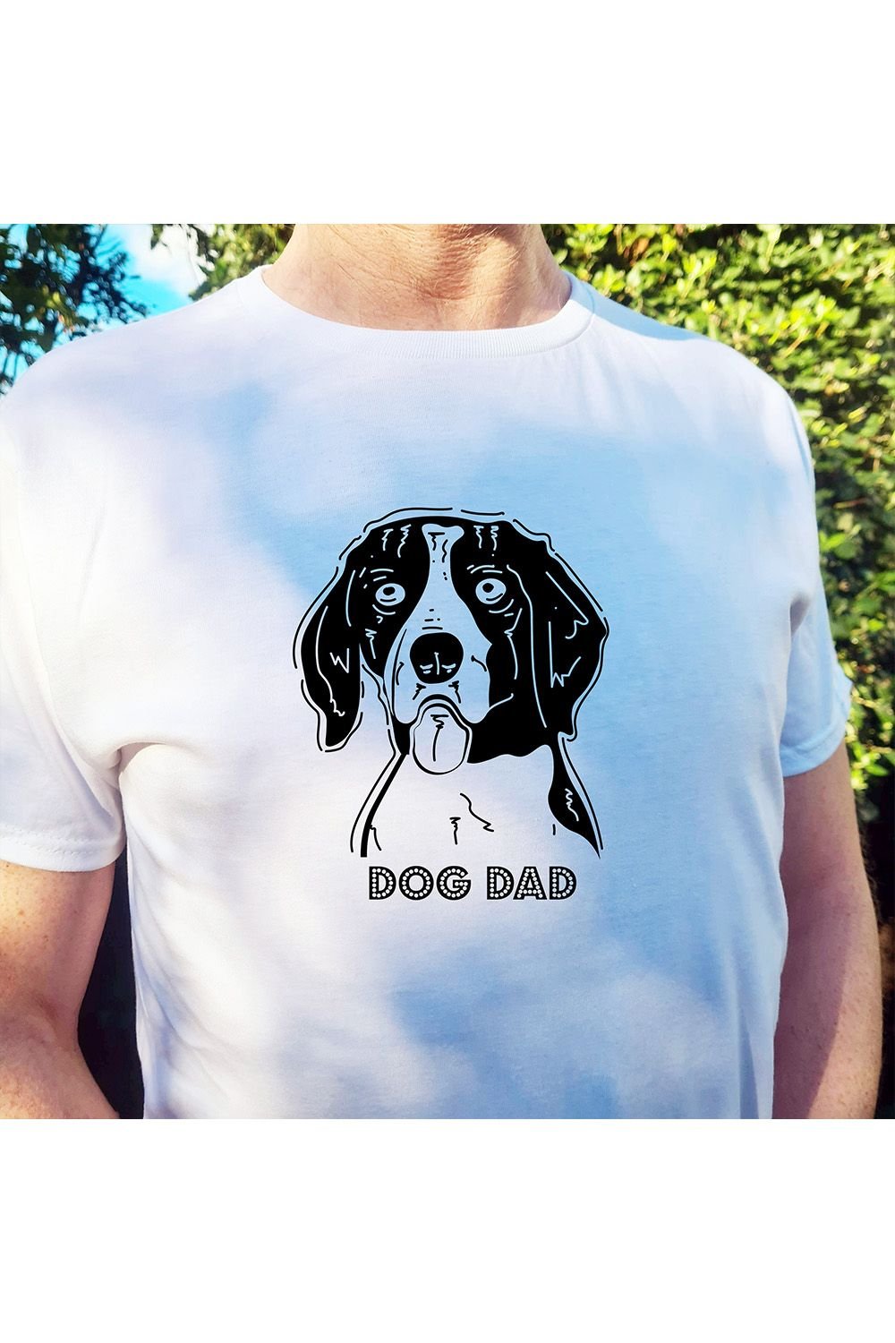 Afewhometruths Afewhometruths Men's Beagle Dog Dad T-Shirt in White - 2