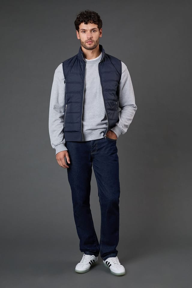 Burton Burton Men's Hybrid Quilted Gilet in Navy - 2