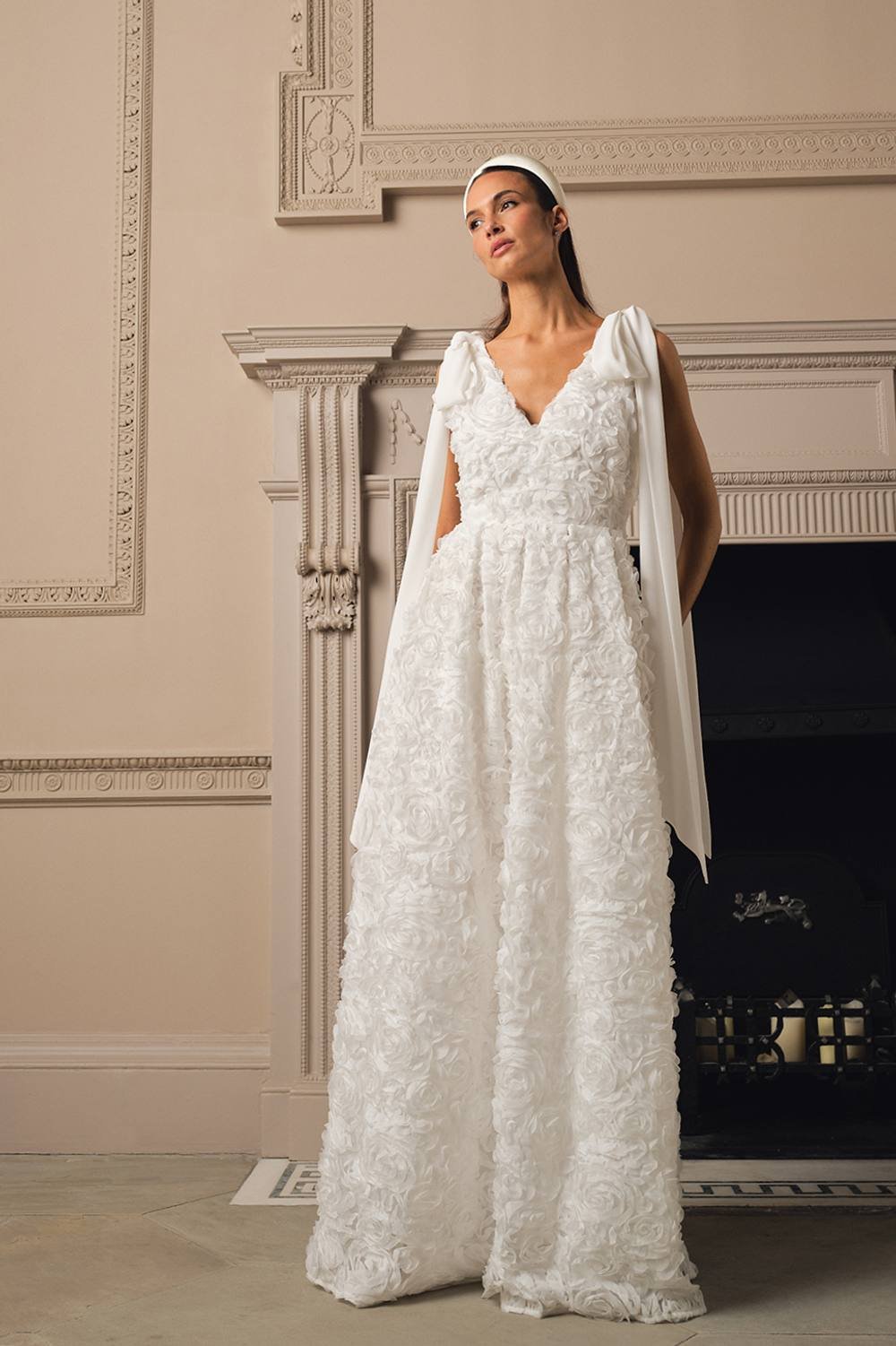 Coast Coast Women's Sleeveless Tie Shoulder Embellished Wedding Dress in Ivory - 2