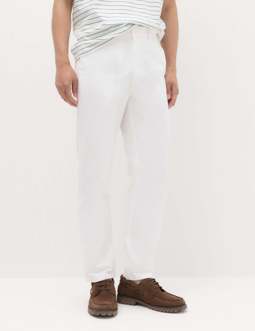 Marks & Spencer M&S Regular Fit Stretch Chinos White