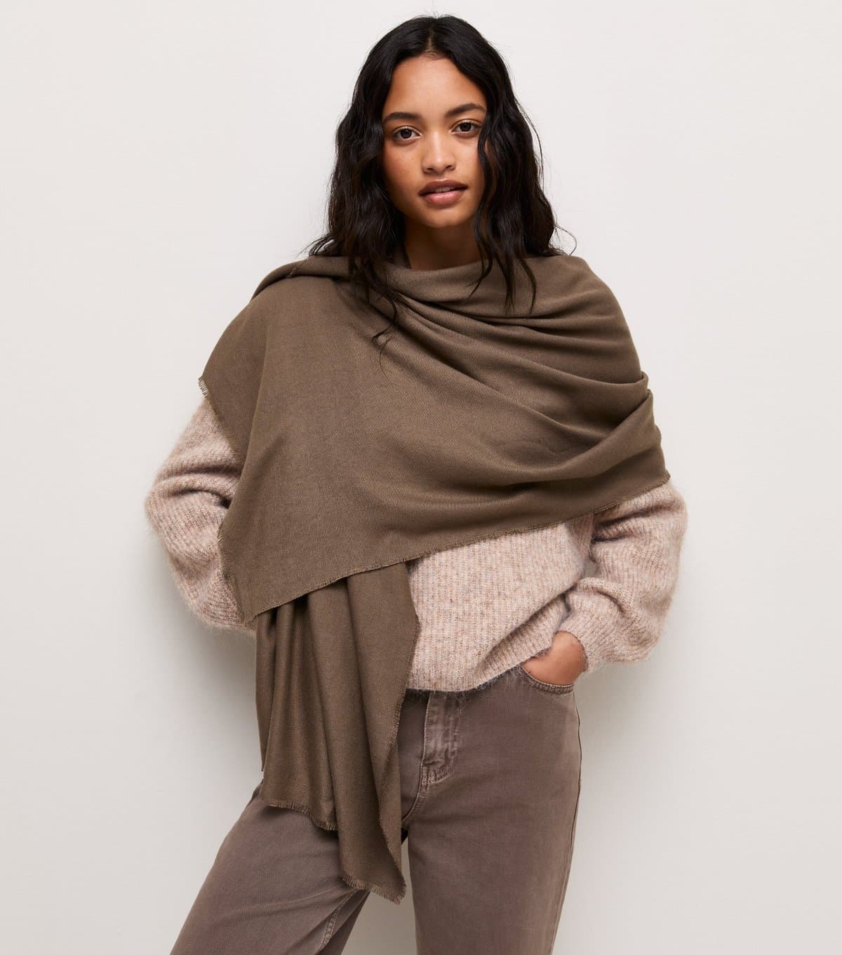 New Look Brown Classic Plain Scarf New Look