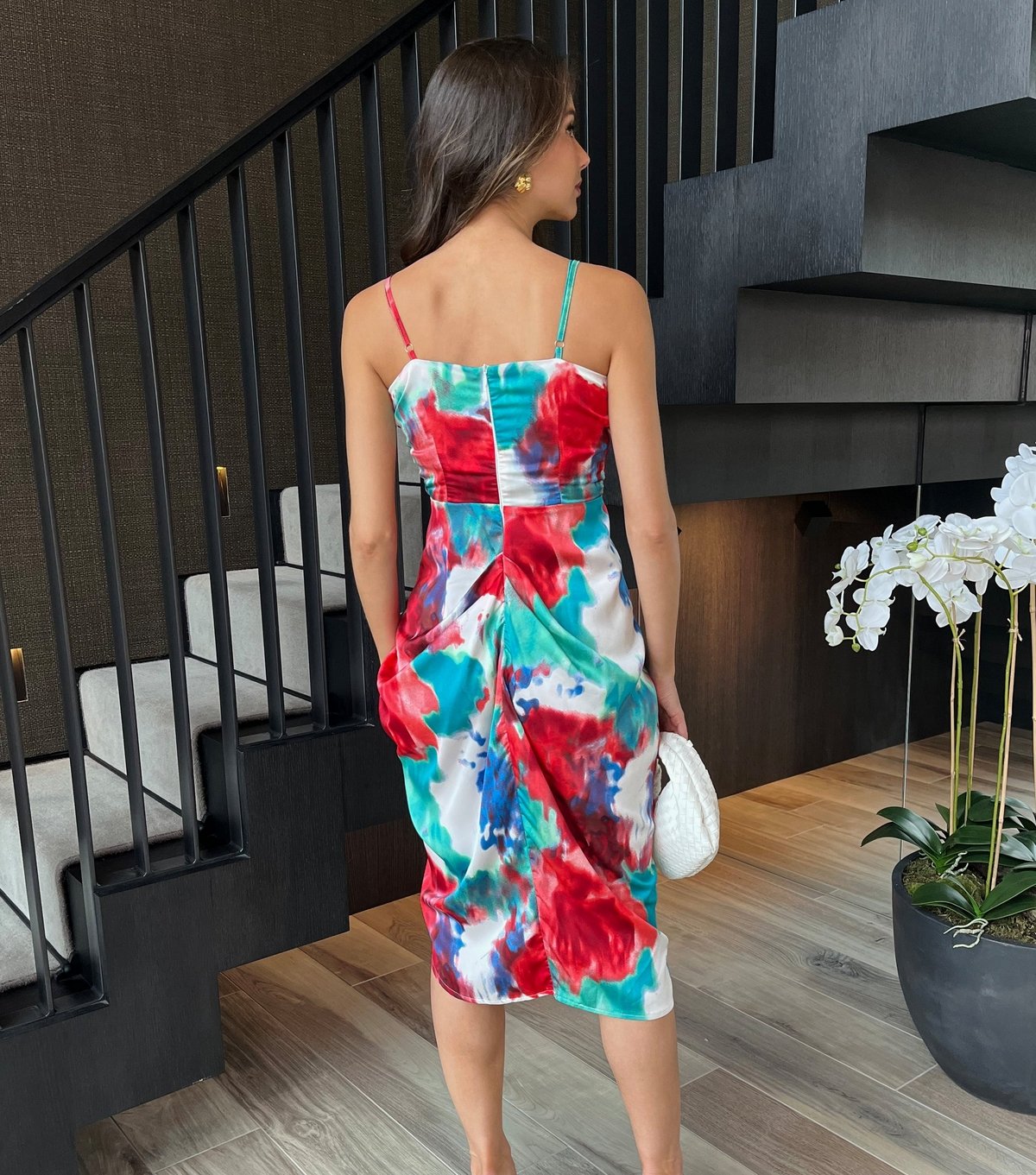 AX Paris Women's Multicolour Tie Dye Strappy Midi Dress AX Paris New Look - 3