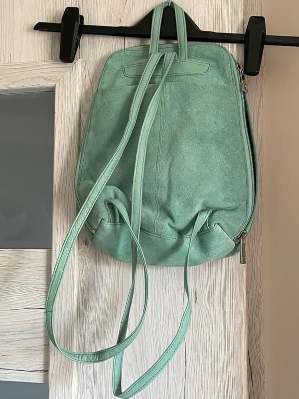 ASOS ASOS mint green suede leather small backpack