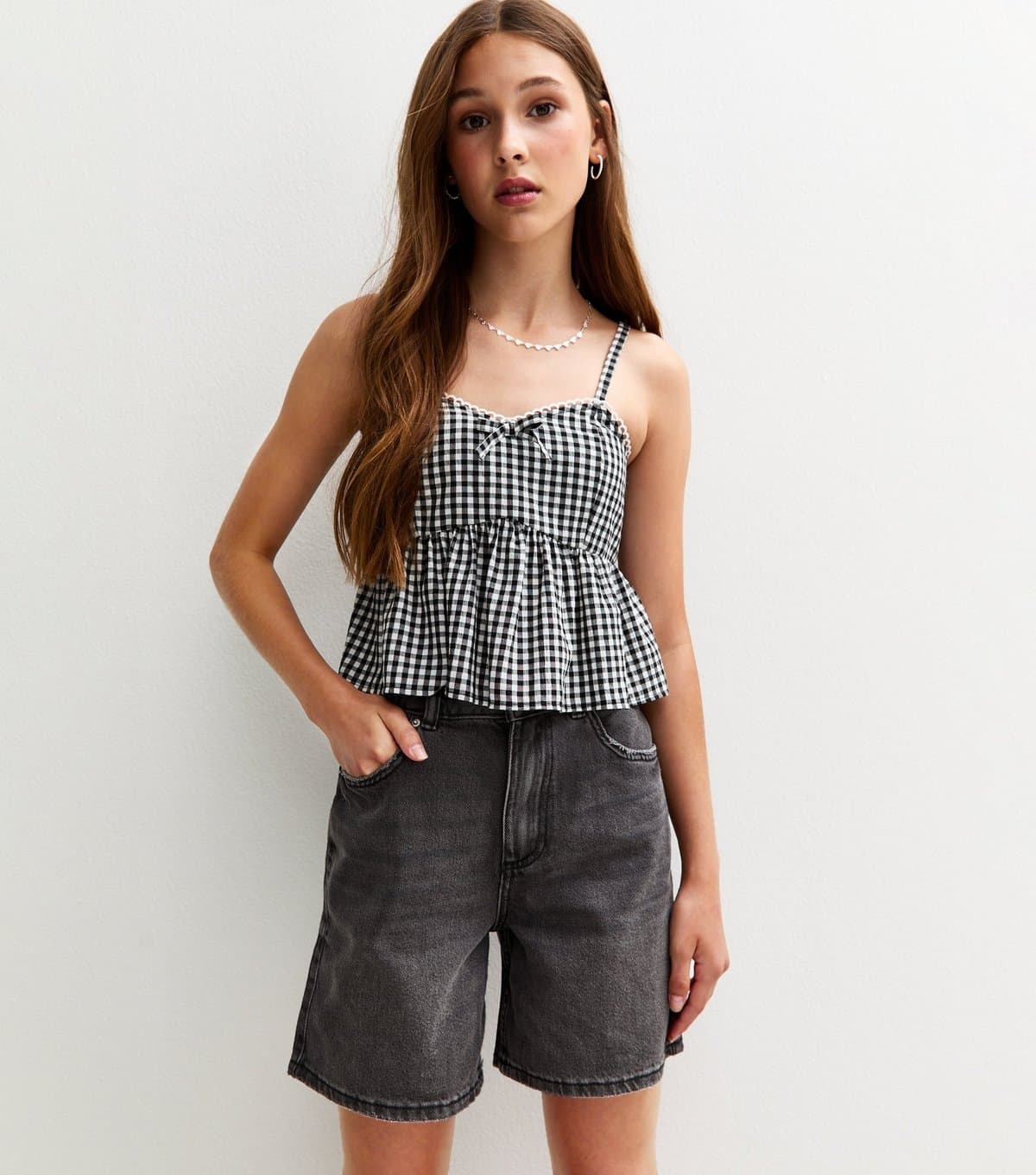 New Look New Look Black Denim Bermuda Shorts for Girls