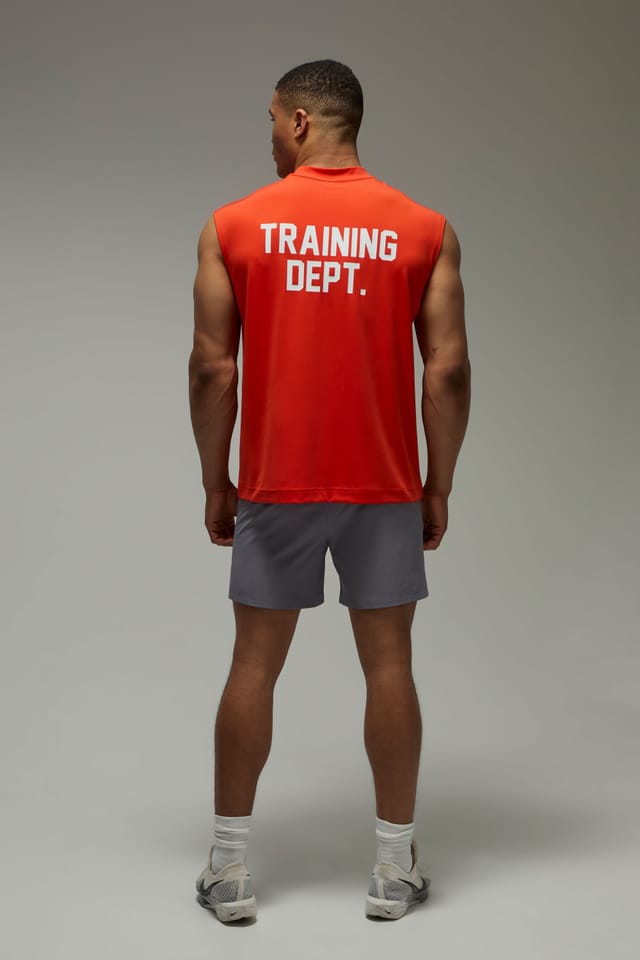 Training Dept. Training Dept. Men's Training Dept Oversized Performance Tank in Orange - 2
