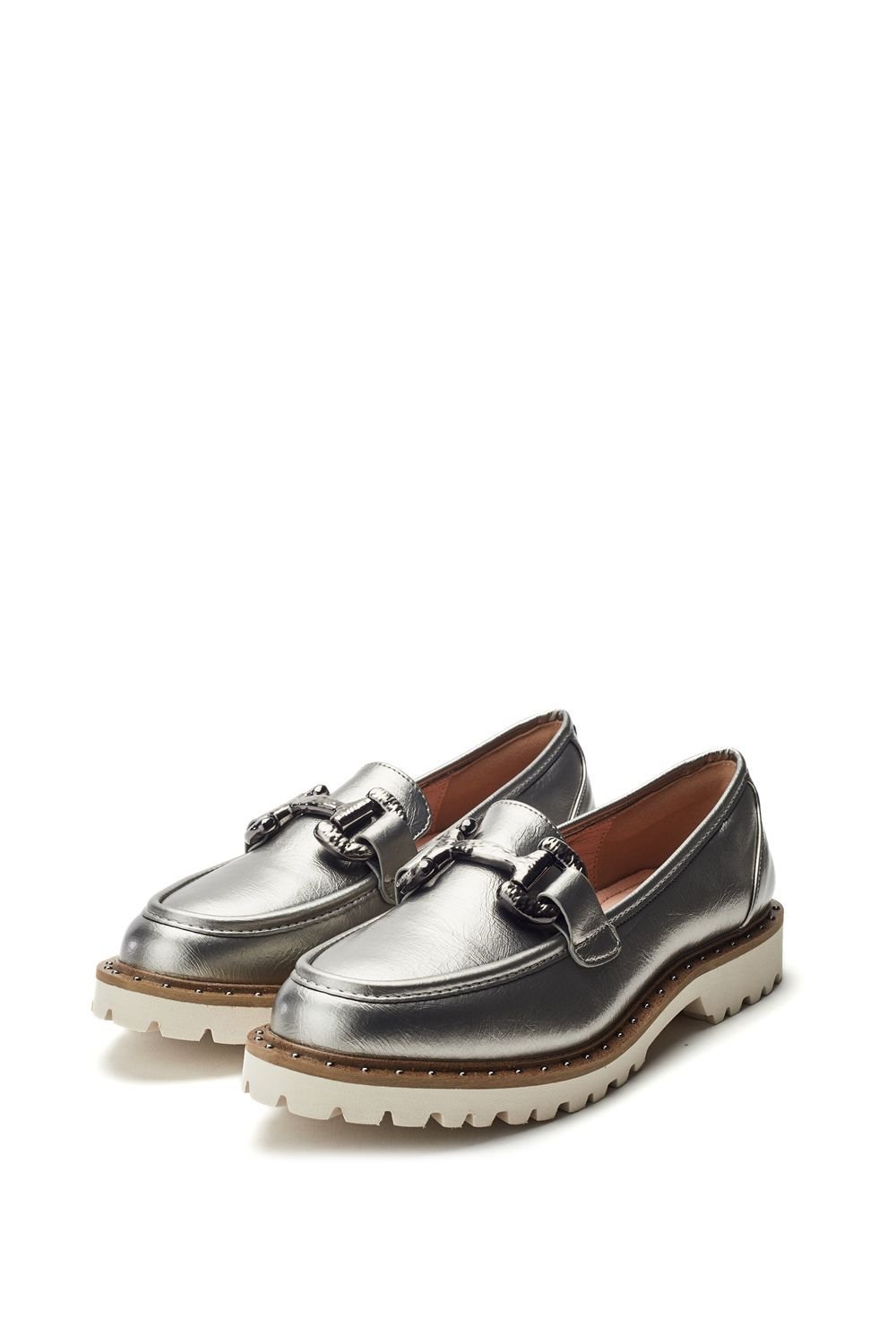 Moda In Pelle Moda In Pelle Women's 'Ettalee' Porvair Loafers in Metallic Silver - 2