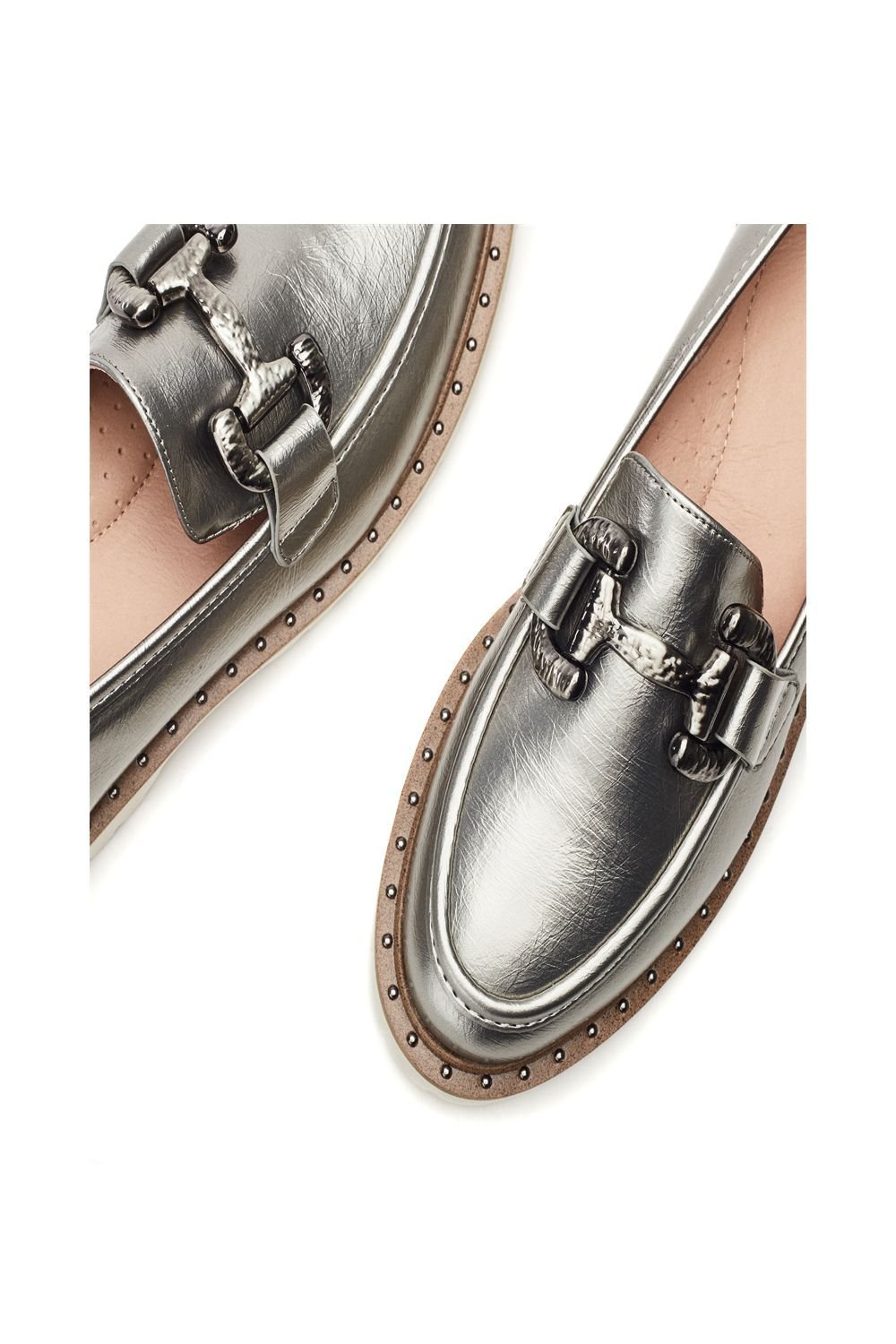 Moda In Pelle Moda In Pelle Women's 'Ettalee' Porvair Loafers in Metallic Silver - 4