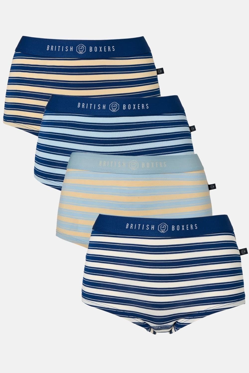 British Boxers British Boxers Women's Pack of Four "On the Pier" Hipster Boxer Briefs