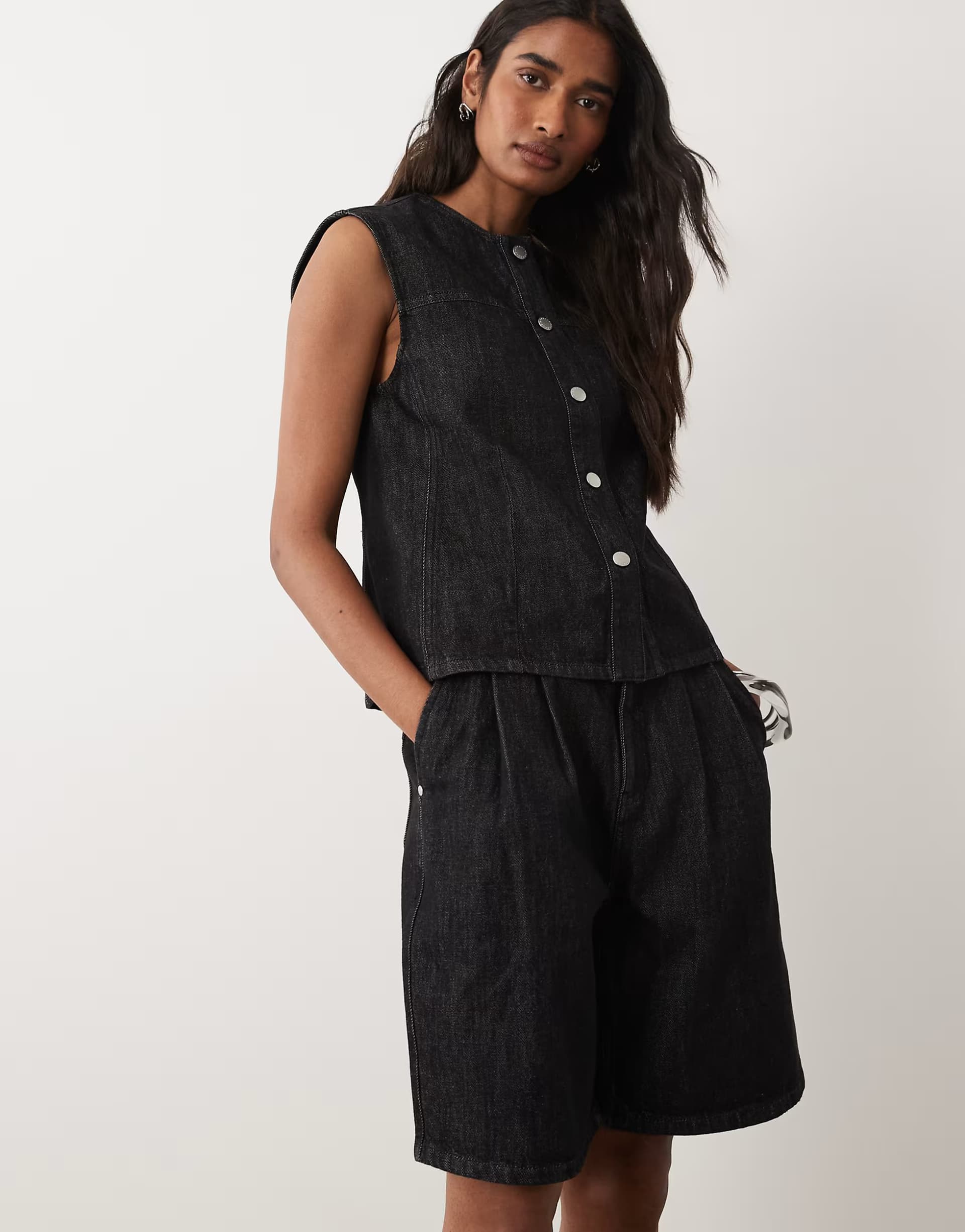 ASOS Barbour Myra denim co-ord in black