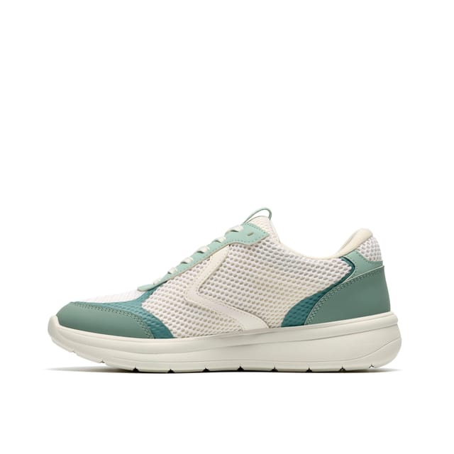 Clarks Clarks Women's Ezrinn Tie Green Combination Trainers - 2
