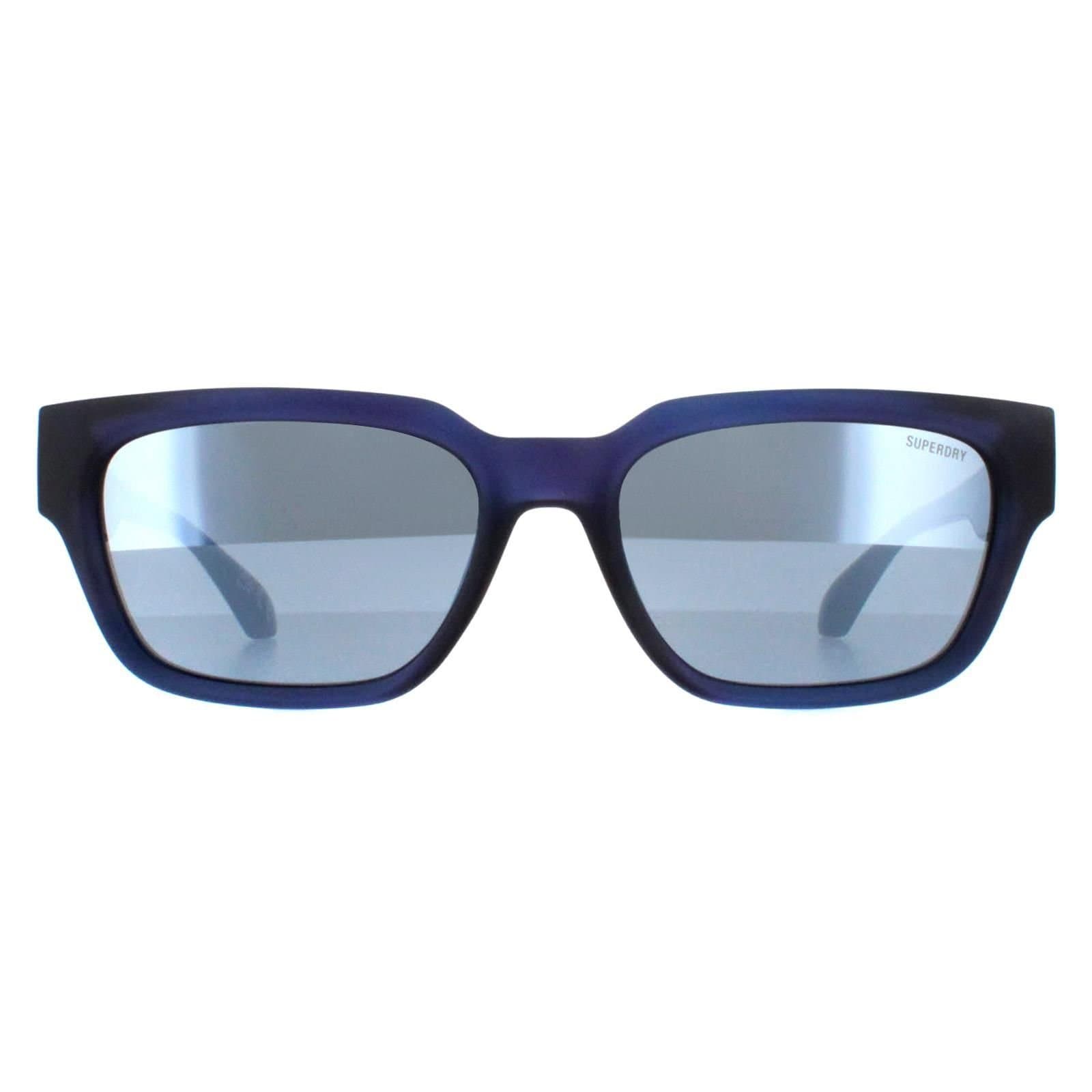 Superdry Superdry Men's Rectangle Matte Navy Silver Mirror 5004 in Blue