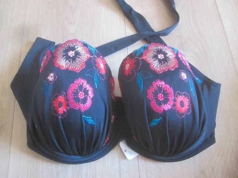 Boux Avenue Boux Avenue size 32F black mix halter Bikini Top underwired padded Bikini Top Brand new with tags