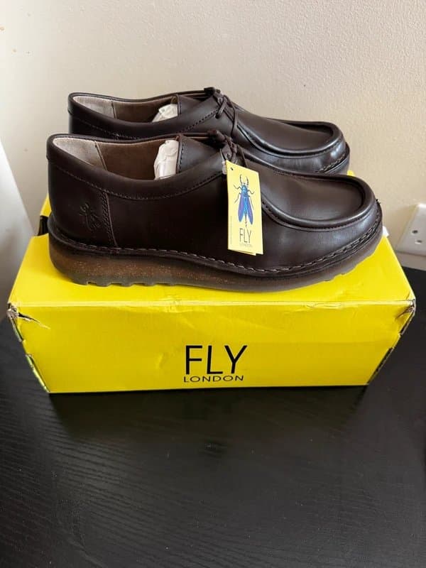Fly London Fly London TOZI Oxford Shoes – Men’s UK 7 – Dark Brown Leather – BNWT Rrp  £130
