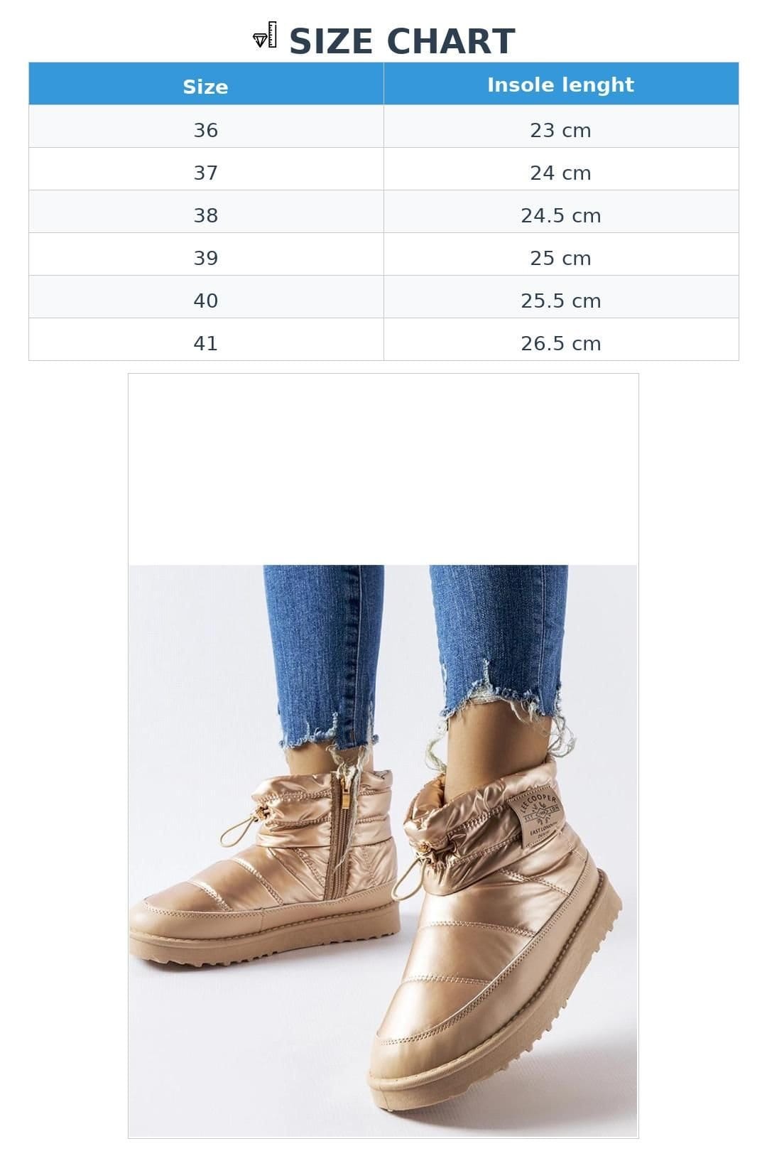 Love Lace Love Lace Women's Insulated Snow Boots with Rubber Sole & Zip Closure in Copper - 4