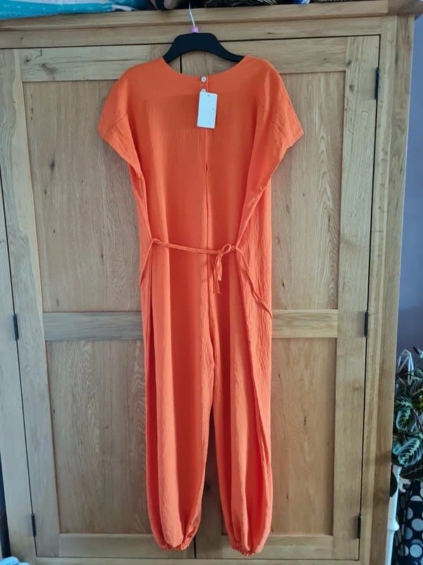 Tendance Long orange jump suit
