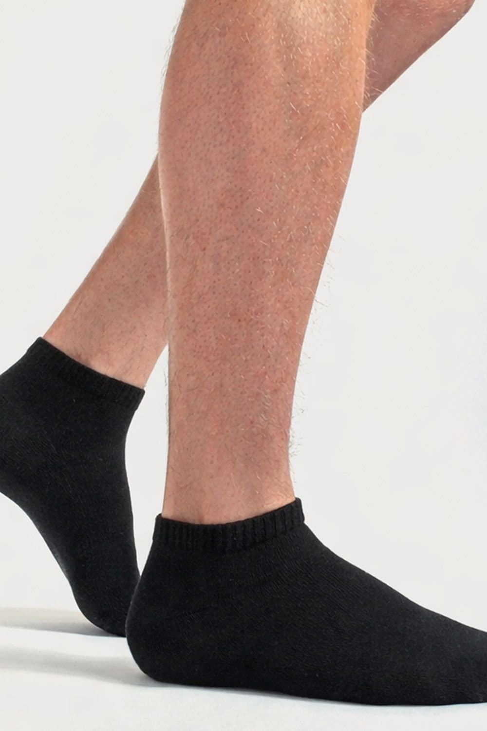 SOCKSHOP TORE SOCKSHOP TORE Men's 6 Pack Plain Sports Trainer Socks - Comfortable Everyday Ankle Socks in Black - 4