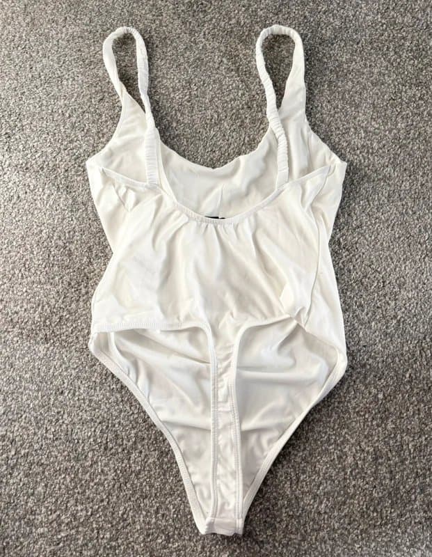 Bershka Bershka White Bodysuit Women’s Size M