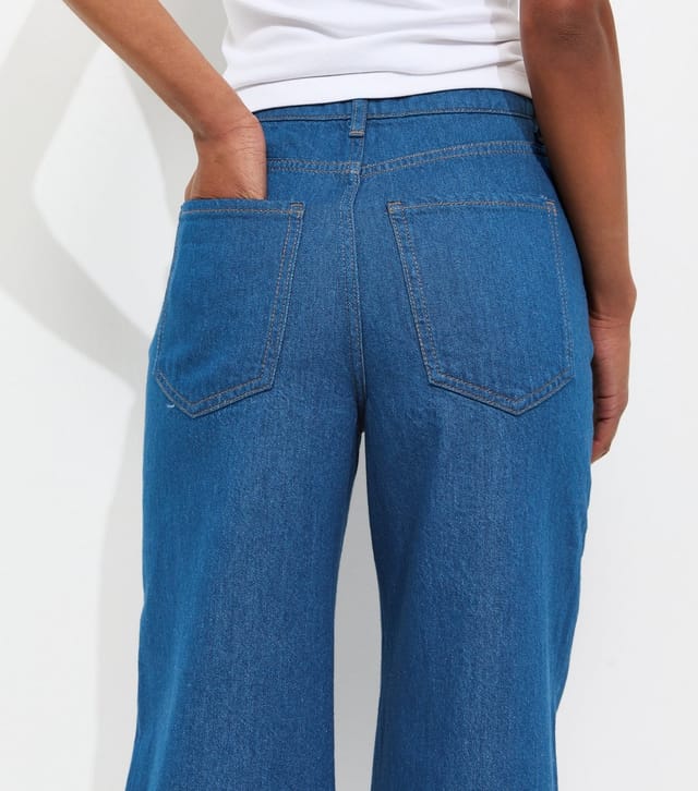 New Look Women's Mid Blue Adalae Wide Leg Jeans New Look - 3