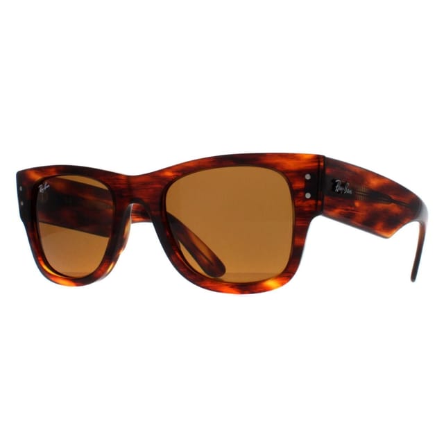 Ray-Ban Ray-Ban Men's Square Polished Striped Havana Brown RB0840S Mega Wayfarer - 2