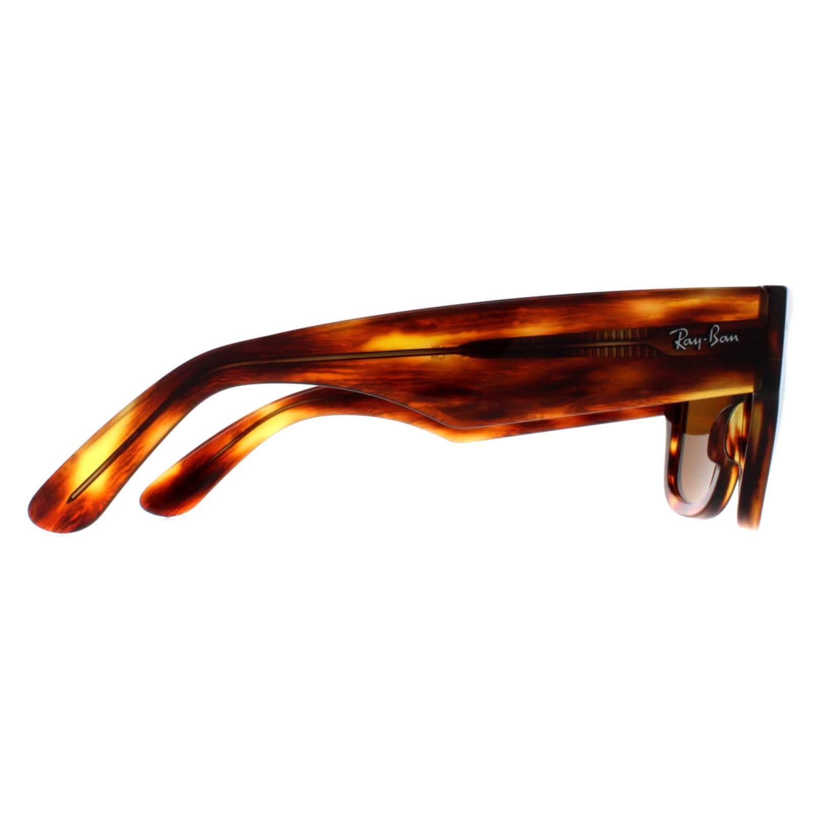 Ray-Ban Ray-Ban Men's Square Polished Striped Havana Brown RB0840S Mega Wayfarer - 4