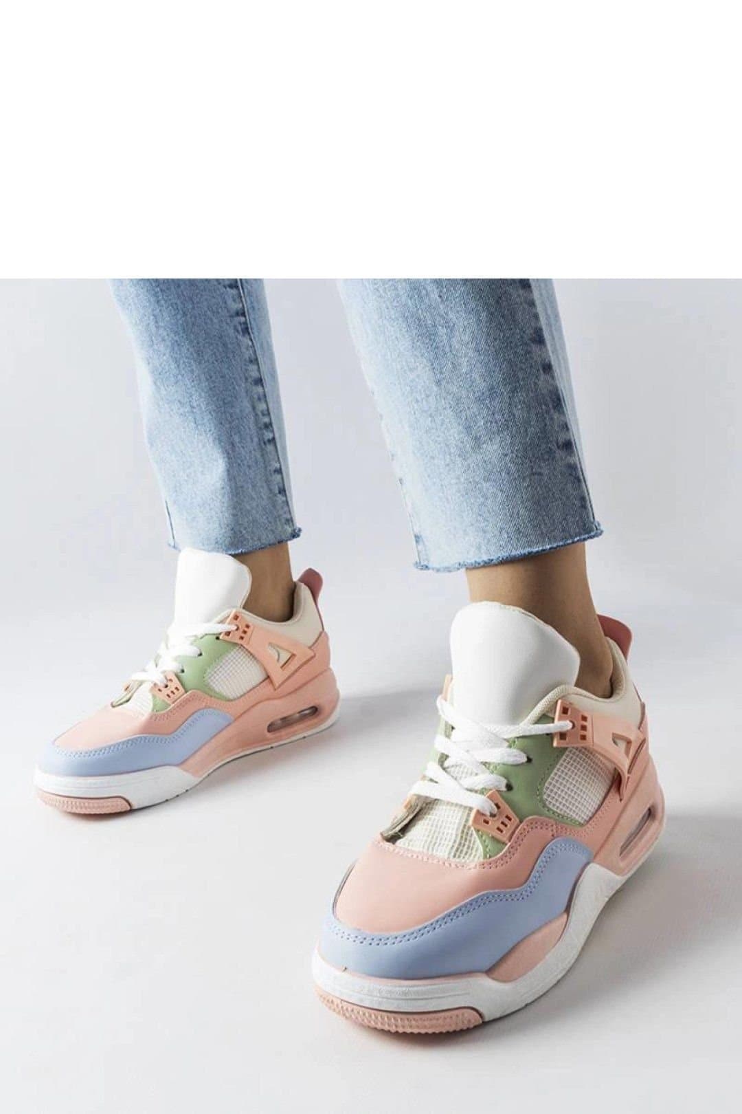 Love Lace Love Lace Women's Malas Low Profile Sport Sneakers with White Rubber Sole in Pink