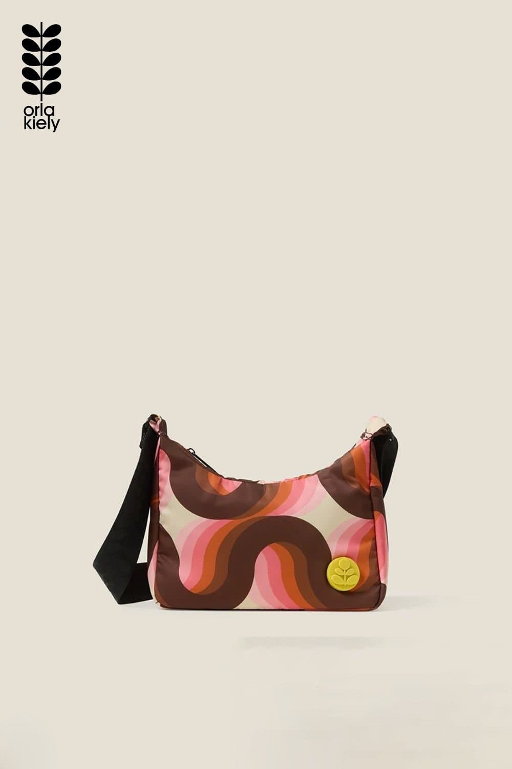Orla Kiely Orla Kiely Women's Ratio Small Hobo Bag - Rolling Waves Rose in Pink