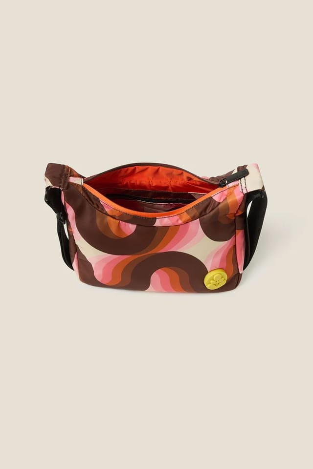 Orla Kiely Orla Kiely Women's Ratio Small Hobo Bag - Rolling Waves Rose in Pink - 3