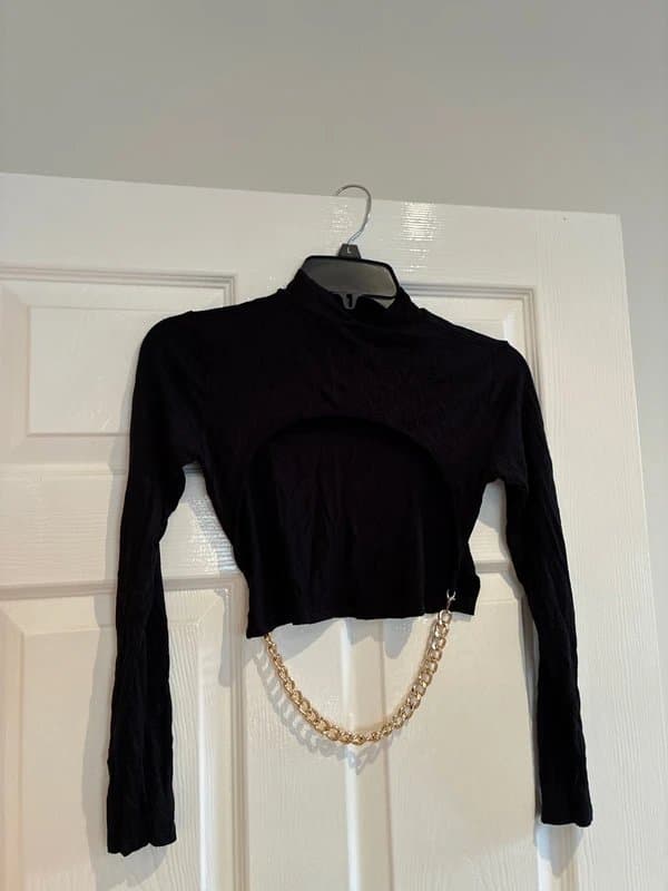 ASOS Design Black crop top