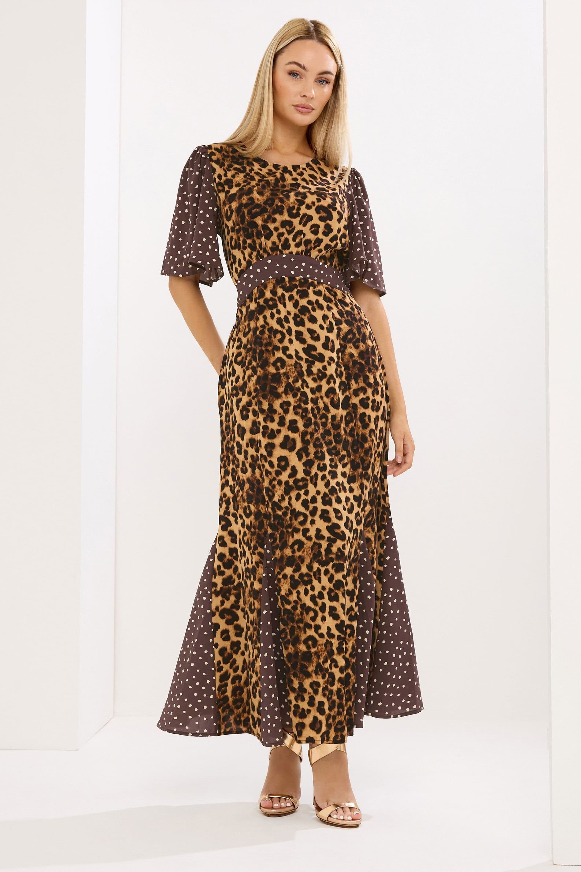 Star By Julien Macdonald Star by Julien Macdonald Women's Leopard Print Maxi Dress in Brown