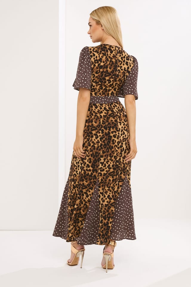 Star by Julien Macdonald Star by Julien Macdonald Women's Leopard Print Maxi Dress in Brown - 3
