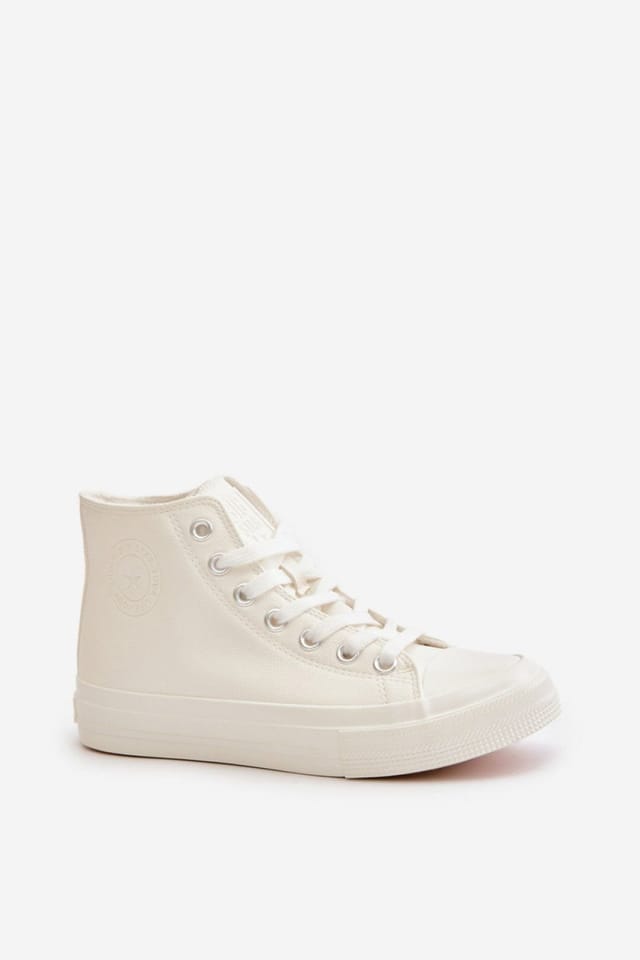 Love Lace Love Lace Women's Ankle Sneaker Fleece Lined Rubber Sole Rounded Toe in White - 2