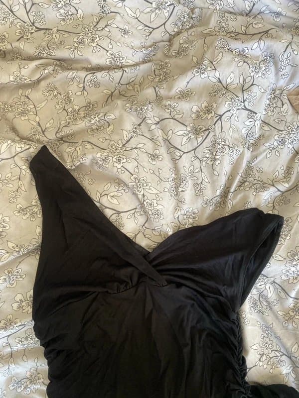 ASOS ASOS Asymmetrical ruched little black dress
