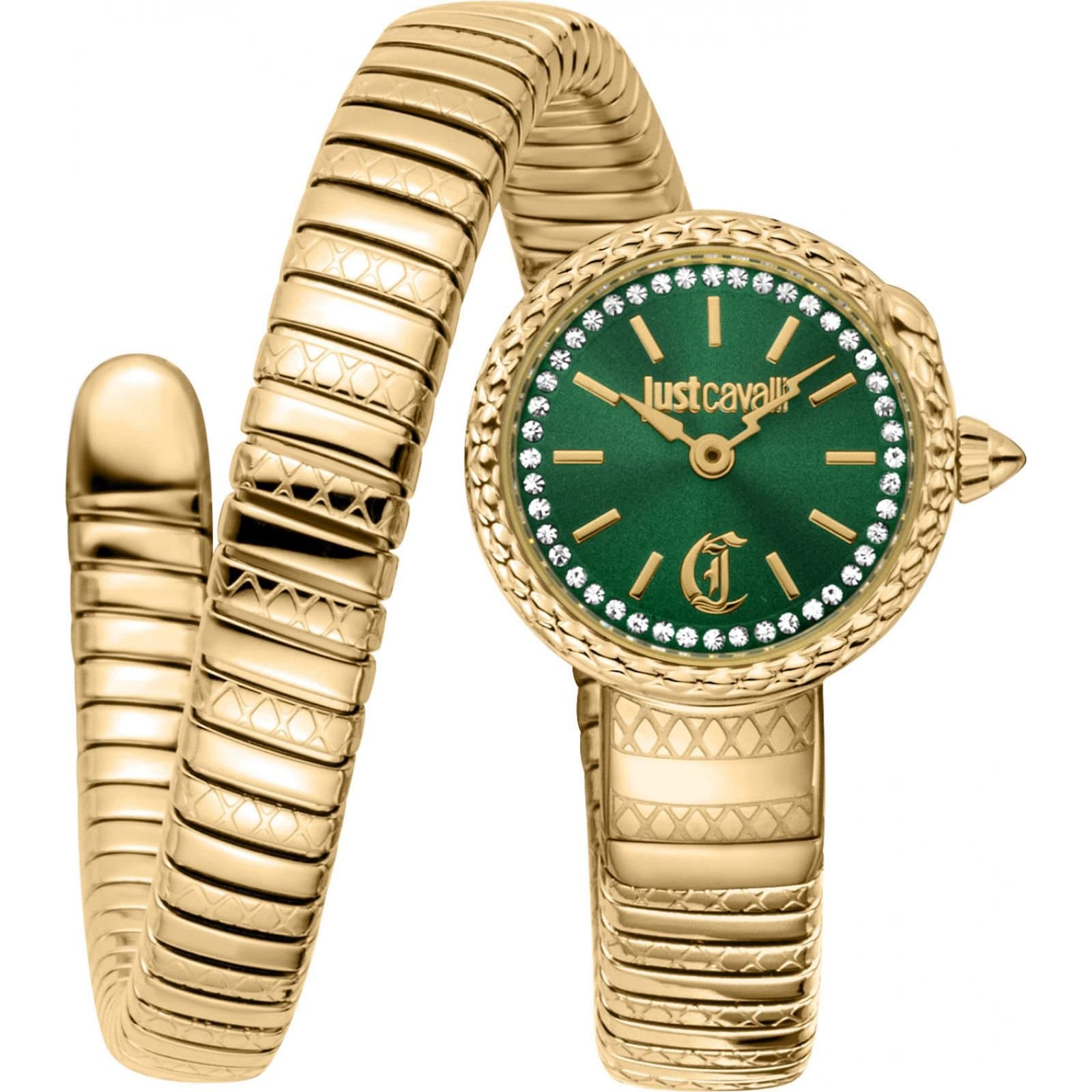 Just Cavalli Just Cavalli Women's JC1L351M0035 Signature Snake 22mm Quartz Watch in Gold