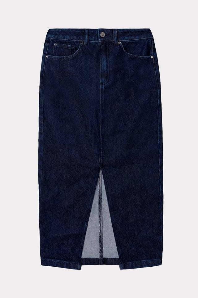 Kettlewell Kettlewell Women's Darla Denim Midi Skirt in Dark Indigo - 2