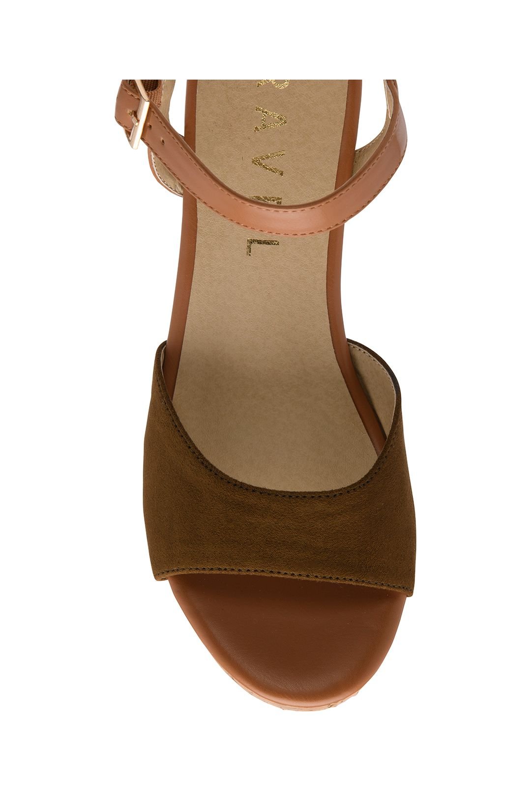 Ravel Ravel Women's 'Hauxley' Microfibre Block-Heel Sandals in Olive - 4