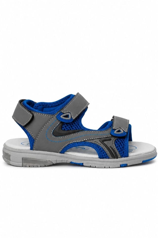 Spot On Spot On Men's Lightweight Touch Fastening Sports Sandals in Grey - 2