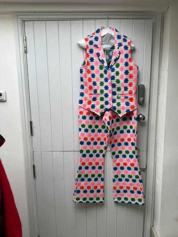 Never Fully Dressed Never fully dressed Multi Flower Trouser & Waistcoat - 1