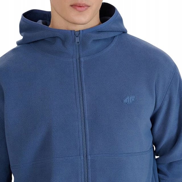 4F 4F Men's M321 Full Zip Hoodie in Blue - 3