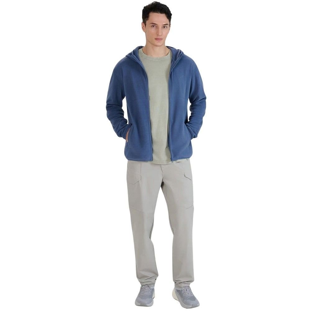 4F 4F Men's M321 Full Zip Hoodie in Blue - 4