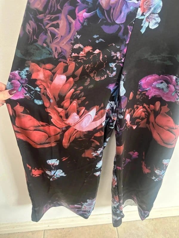 Ted Baker Ted baker satin jumpsuit 10 new bnwt halterneck new bnwt black floral purple red £210 - 1